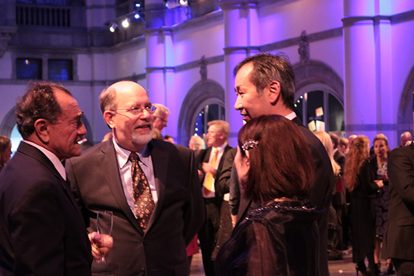 2015.12.09 Professor Kajita having a friendly conversation with fellow attendees at the Nordic Museum's dinner party