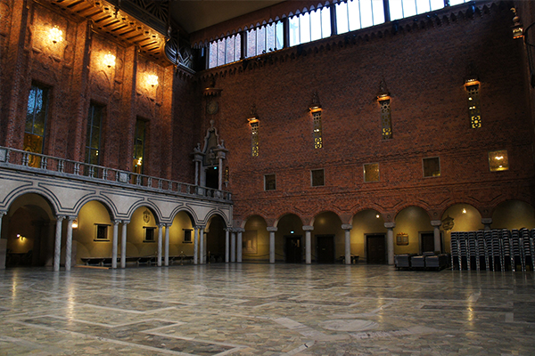 2015.12.10 The Blue Hall of the Stockholm City Hall, the venue of the Nobel Banquet.