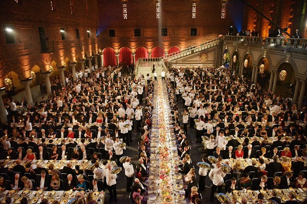 2015.12.10 Looking over the 2015 Nobel Banquet © Nobel Media AB 2015 Photographer Alexander Mahmoud.