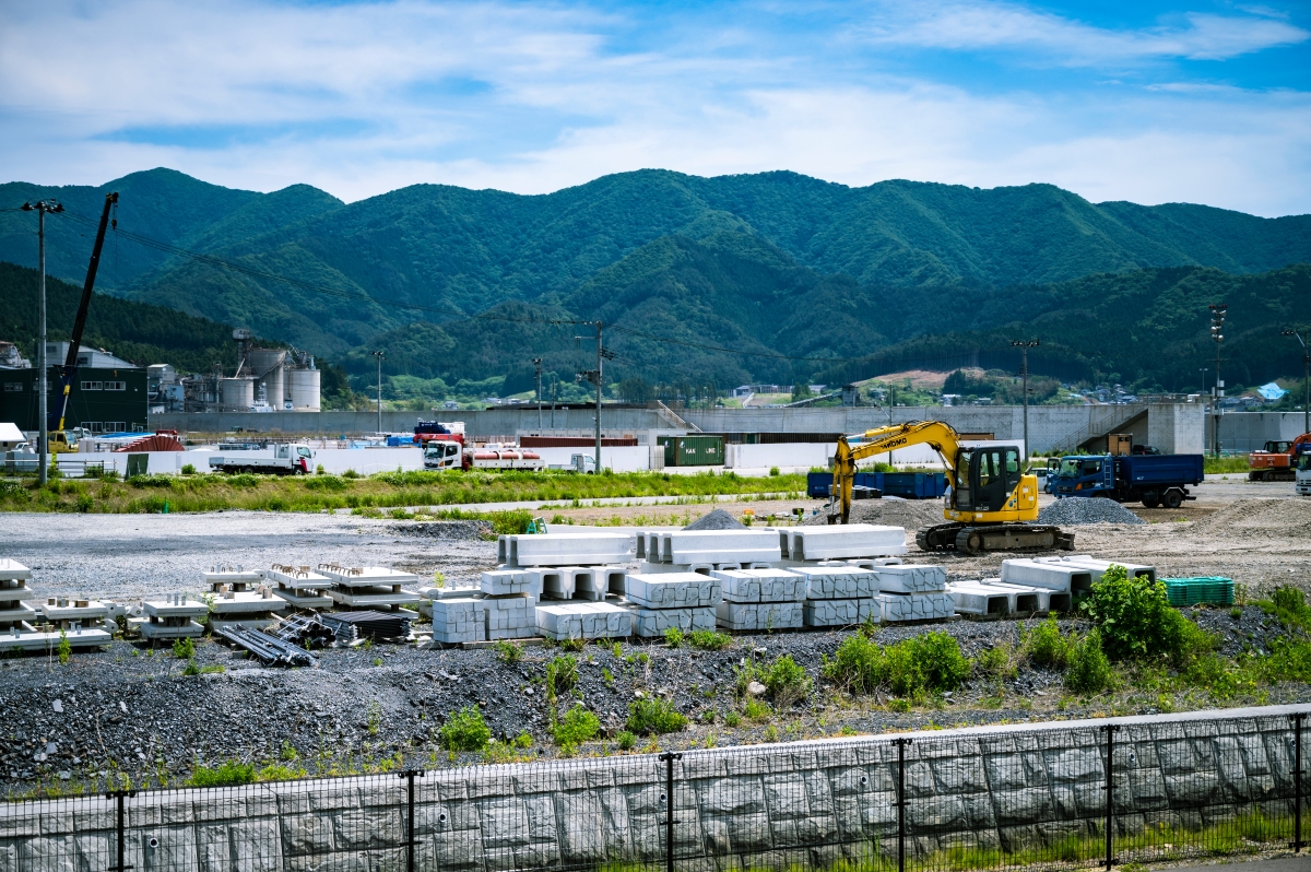 A construction site after the Great East Japan Earthquake
